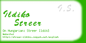 ildiko streer business card